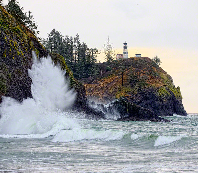 Wave at Cape Disappointment Lighthouse, Washington