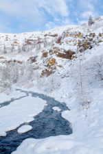 Snow on the Tieton River Snow on the Tieton River