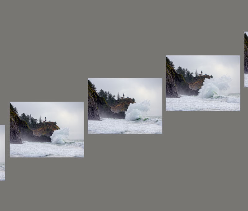Cape Disappointment Wave Polyptych (7663 - parallel)