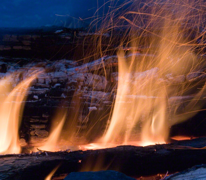 Campfire in the Allagash