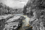 Rocky Gorge, New Hampshire (selective color) Rocky Gorge (hybrid)