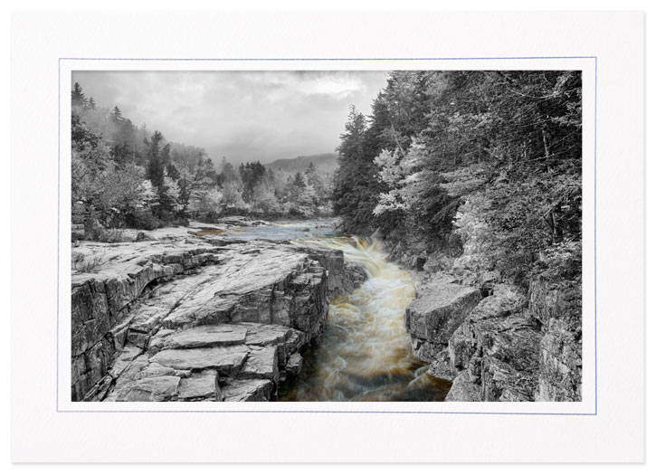 Rocky Gorge, New Hampshire (selective color) Rocky Gorge (hybrid)