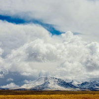 Clearing Snowstorm at Walker Lake, Nevada