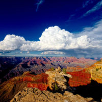 Thunderstorm Over the Grand Canyon (B&W)