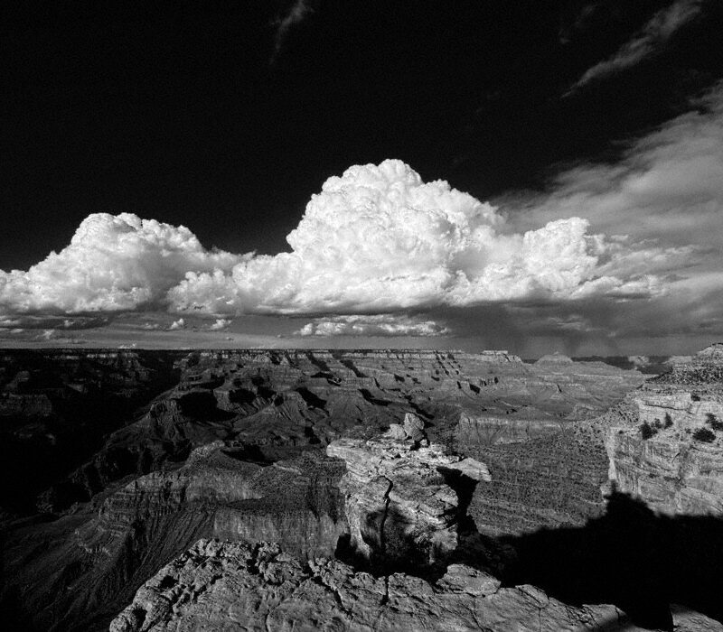 Thunderstorm Over the Grand Canyon (B&W)