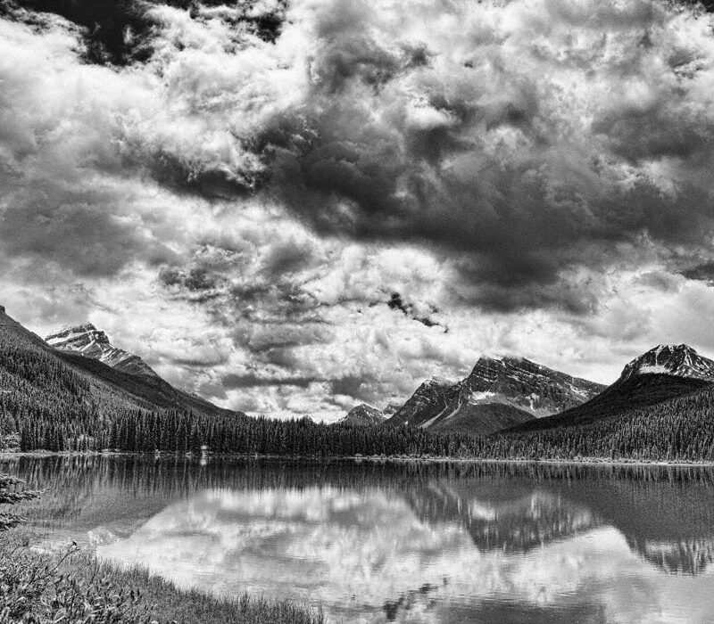 Waterfowl Lake, Banff National Park B&W