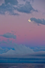 Full Moon @ Sunset, Port Angeles, Washington