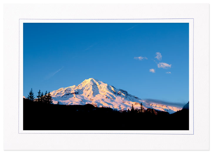 Sunset Light on Mt Rainier, Washington