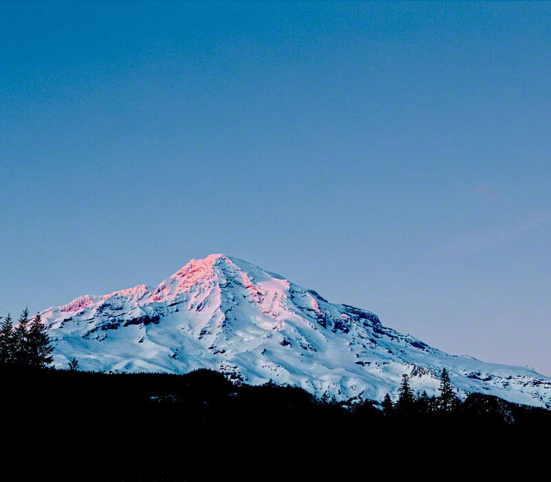 Sunset Light on Mt Rainier, Washington