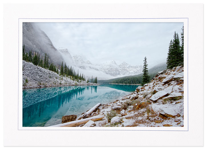 Early Snow on Moraine Lake, Banff Natl Park, Canada