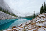 Early Snow on Moraine Lake, Banff Natl Park, Canada
