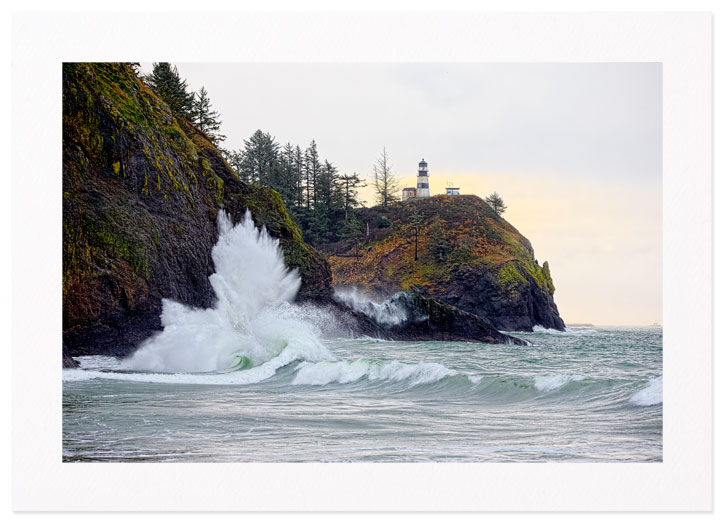 Wave at Cape Disappointment Lighthouse, Washington