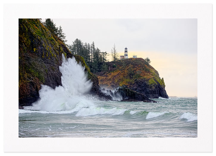 Wave at Cape Disappointment Lighthouse, Washington