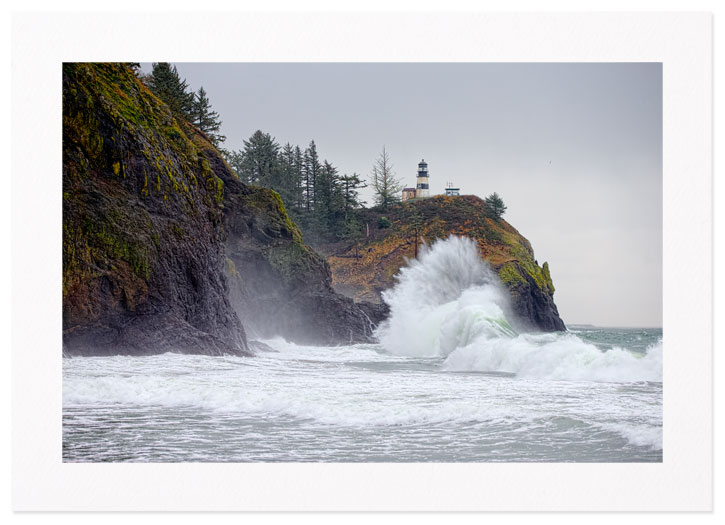 Wave at Cape Disappointment Lighthouse, Washington