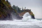 Wave at Cape Disappointment Lighthouse, Washington