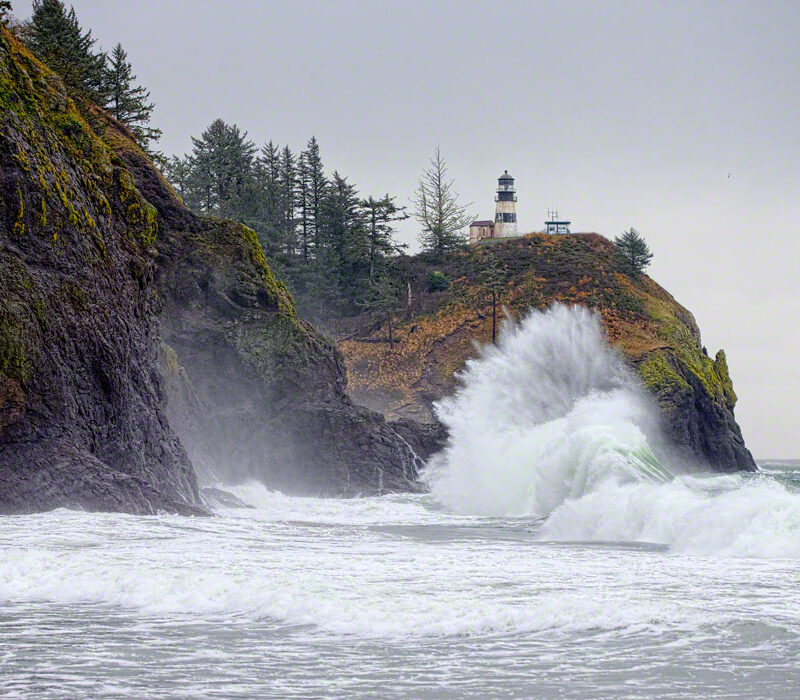 Wave at Cape Disappointment Lighthouse, Washington