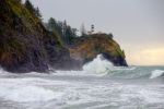 Wave at Cape Disappointment Lighthouse, Washington