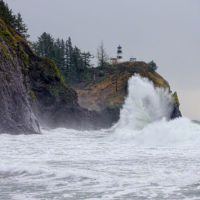 Wave at Cape Disappointment Lighthouse, Washington