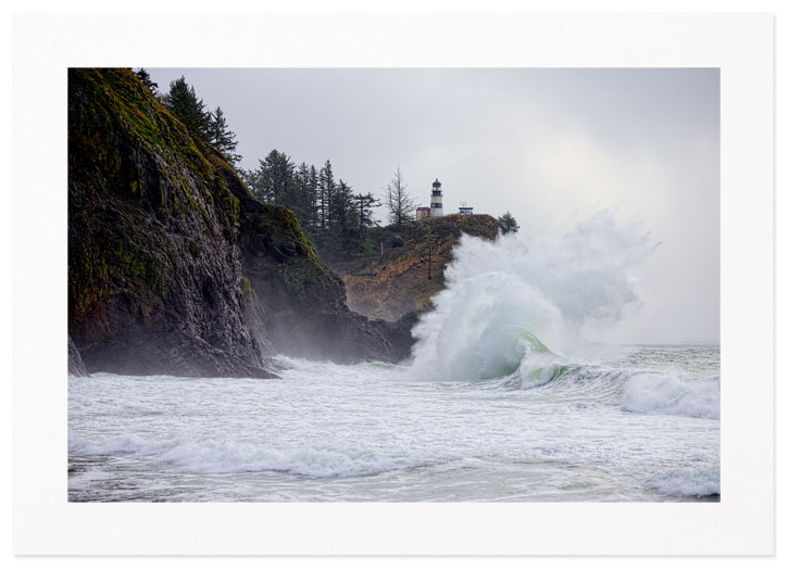 Wave at Cape Disappointment Lighthouse, Washington