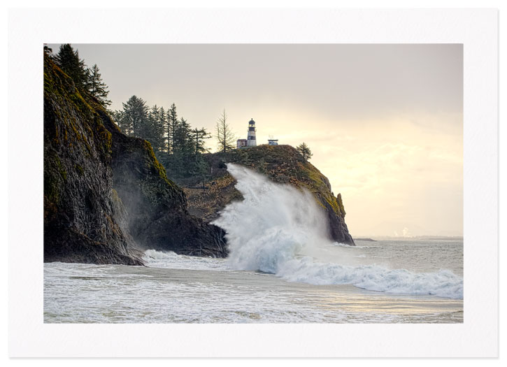 Wave at Cape Disappointment Lighthouse Wave at Cape Disappointment Lighthouse, Washington
