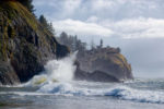 Wave at Cape Disappointment Lighthouse, Washington