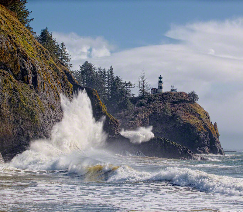 Wave at Cape Disappointment Lighthouse, Washington