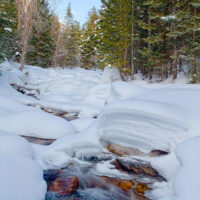 Snow on Little Cottonwood Creek