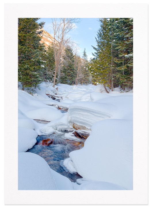 Snow on Little Cottonwood Creek