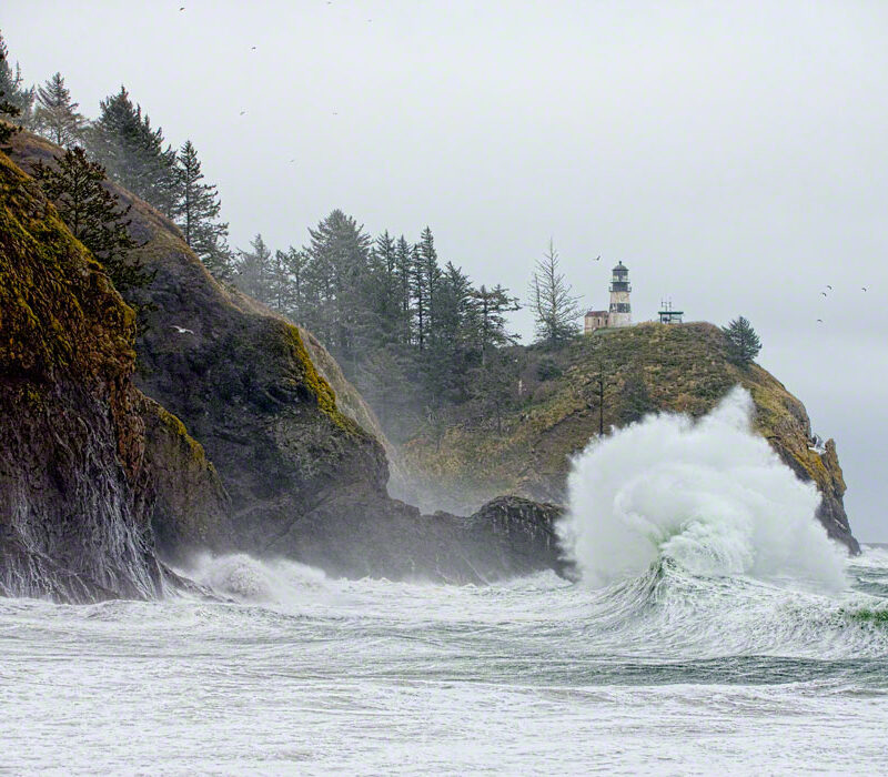 Wave at Cape Disappointment Lighthouse