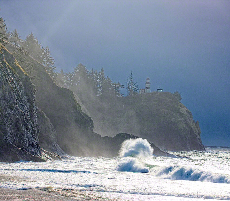 Wave at Cape Disappointment Lighthouse