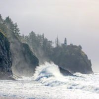 Wave at Cape Disappointment Lighthouse