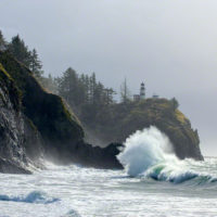 Wave at Cape Disappointment Lighthouse