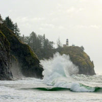 Wave at Cape Disappointment Lighthouse