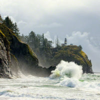 Wave at Cape Disappointment Lighthouse