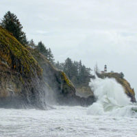 Wave at Cape Disappointment Lighthouse