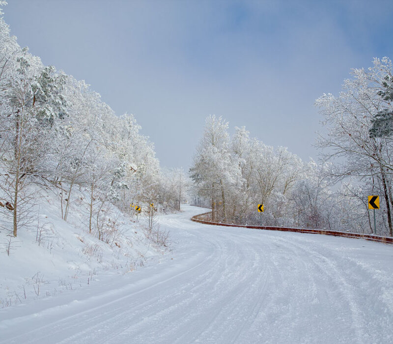 Clearing Snowstorm on the Talimena Byway, Arkansas