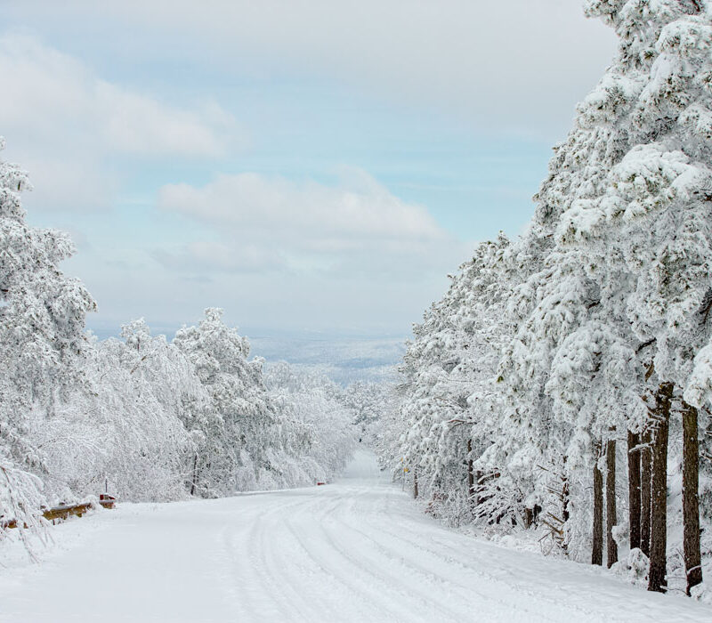 Clearing Snowstorm on the Talimena Byway, Oklahoma
